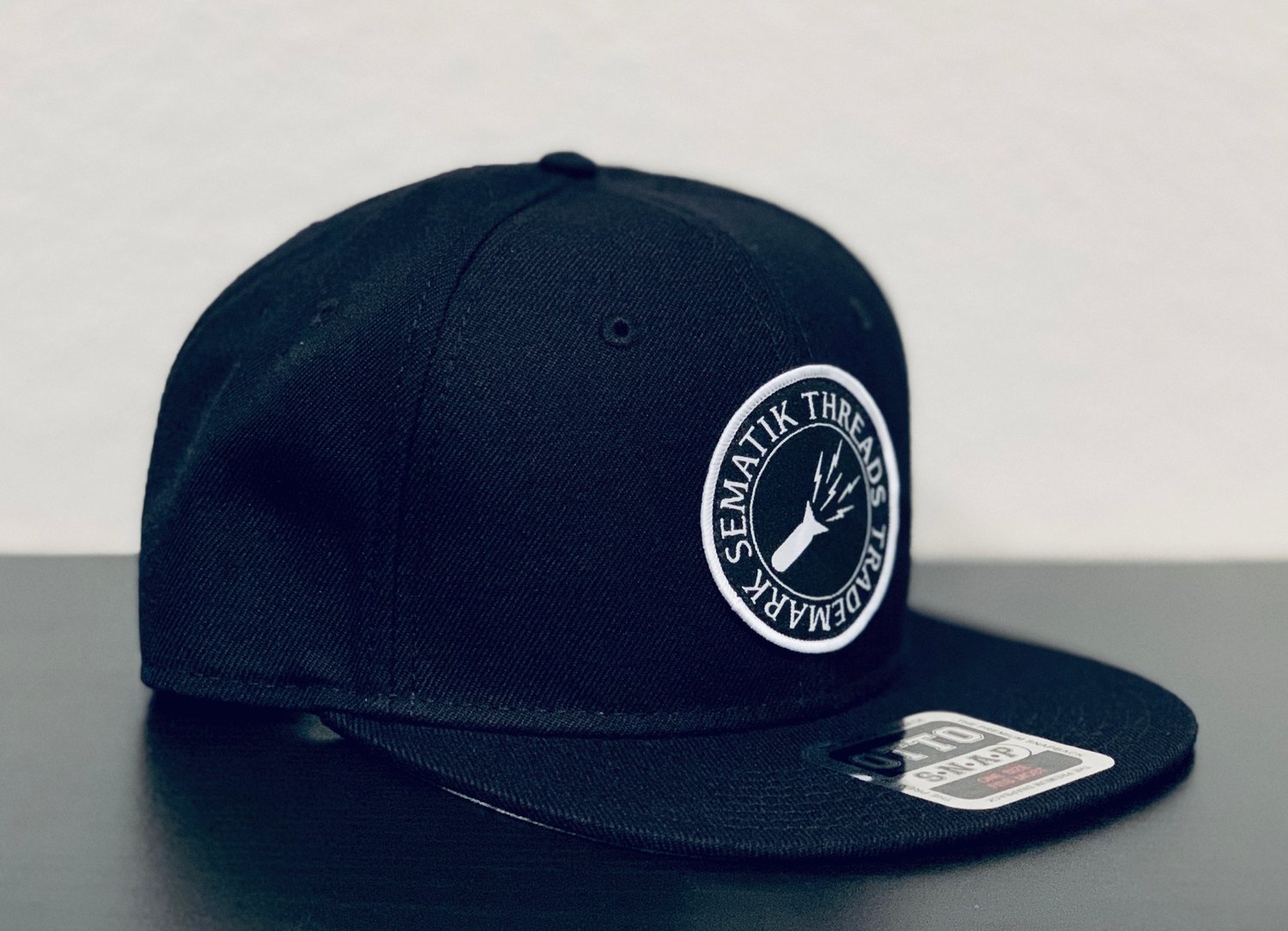 Image of SEMATIK LOGO SNAPBACK HAT - BLACK