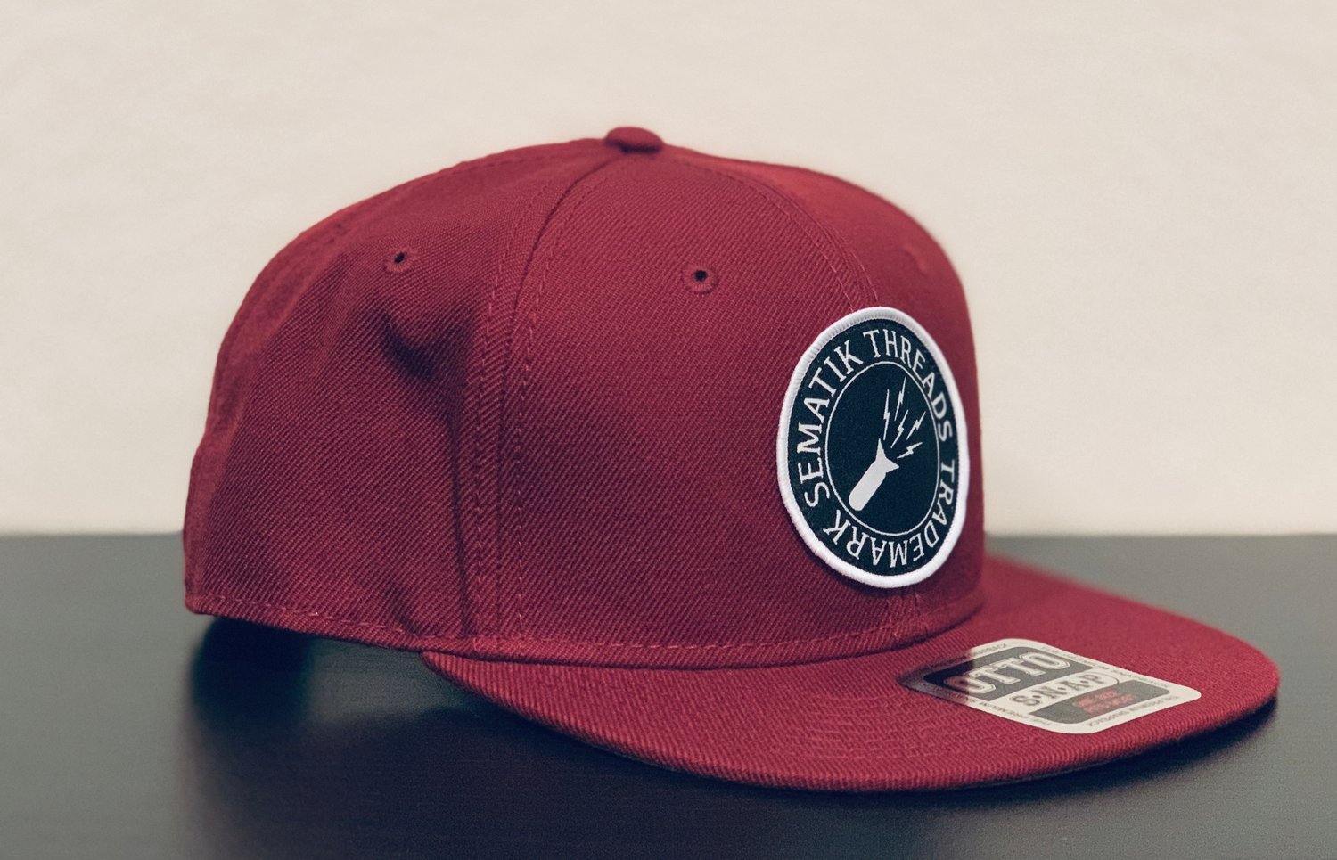 Image of SEMATIK LOGO SNAPBACK HAT - MAROON