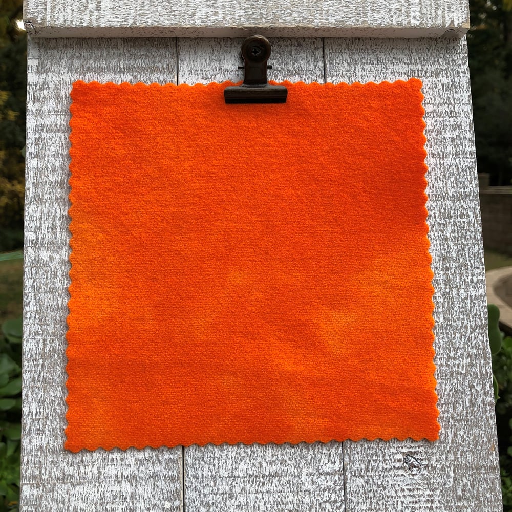 Image of Traffic -A Very Bright Orange Hand Dyed Wool - Available in 3 Sizes