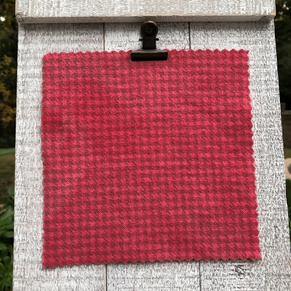 Image of Watermelon Check Hand Dyed Wool - 3 Sizes Available