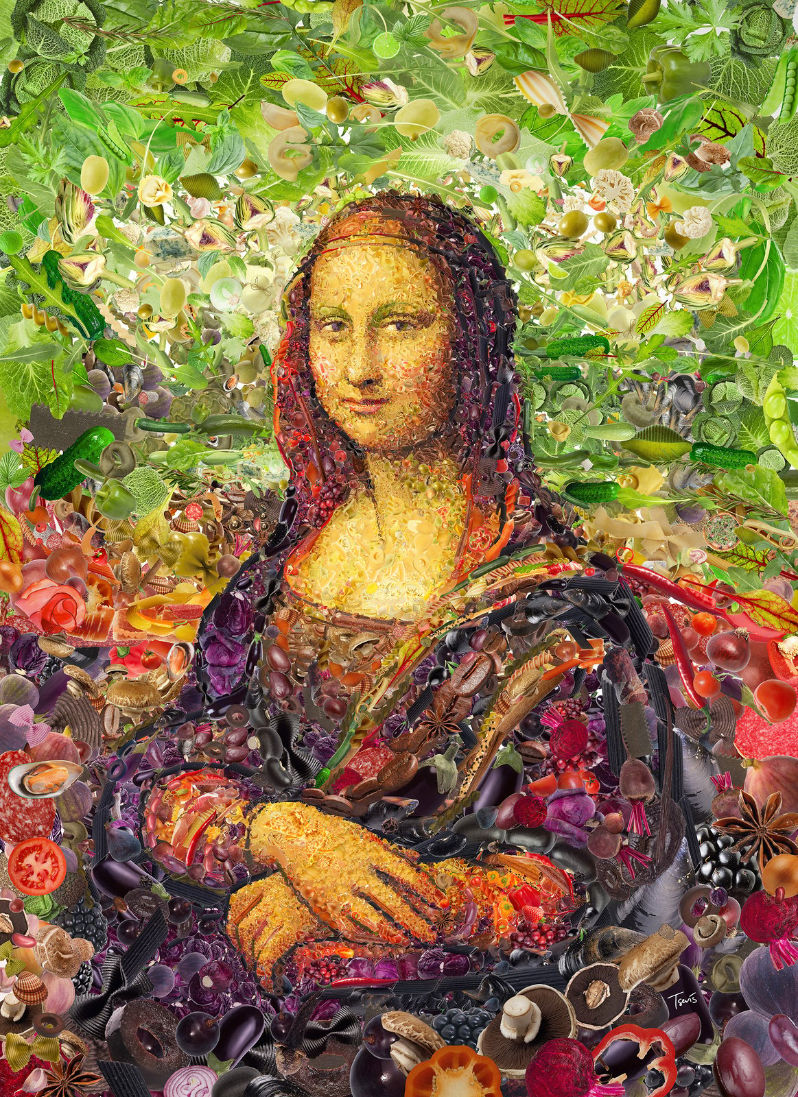 Mona Lisa through an iPad || 50cm x 50cm Fine Art sold Print || Limited Edition of 20 || Signed and numbered || Unframed.