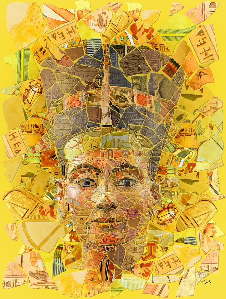 Image of Nefertiti  (Limited edition digital mosaic on paper)