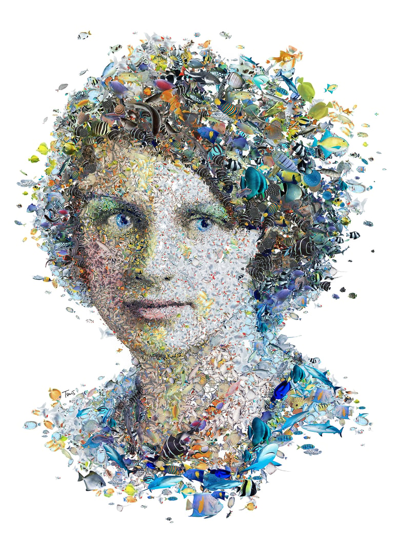 Image of Rachel Carson (Limited edition digital mosaic on paper)