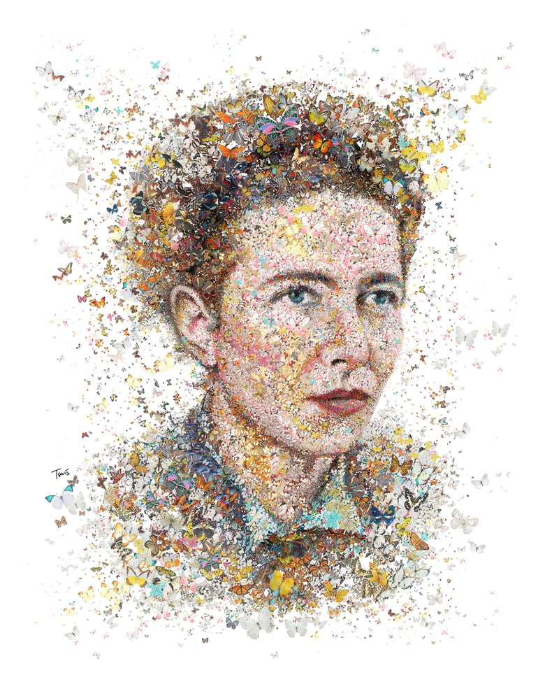 Image of Simone De Beauvoir (Limited edition digital mosaic on paper)
