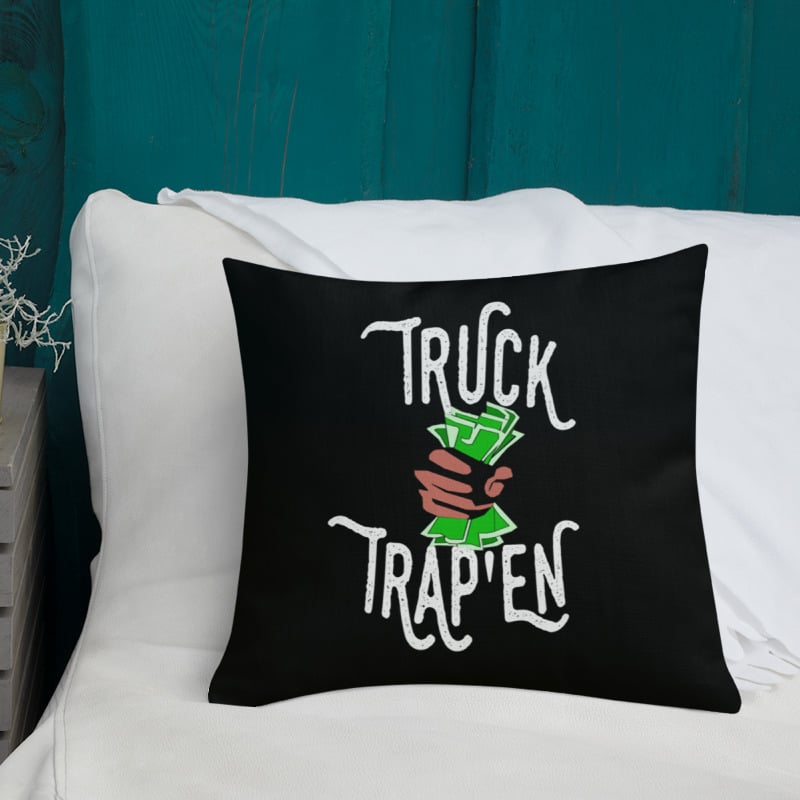 Image of TRUCK TRAP'EN THROW PILLOW