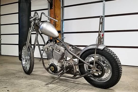 Sportster chopper oil shop tank