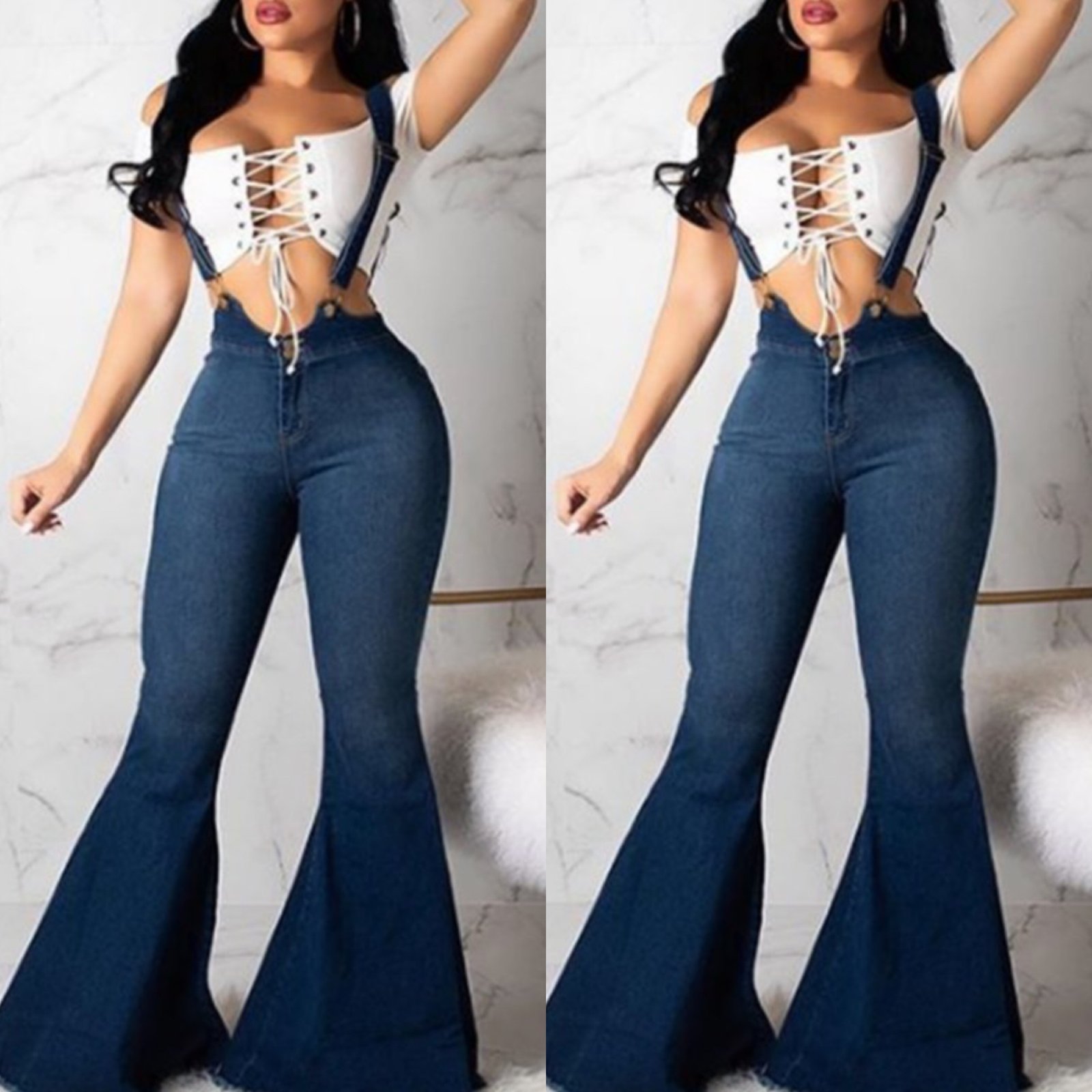 suspender bell bottoms