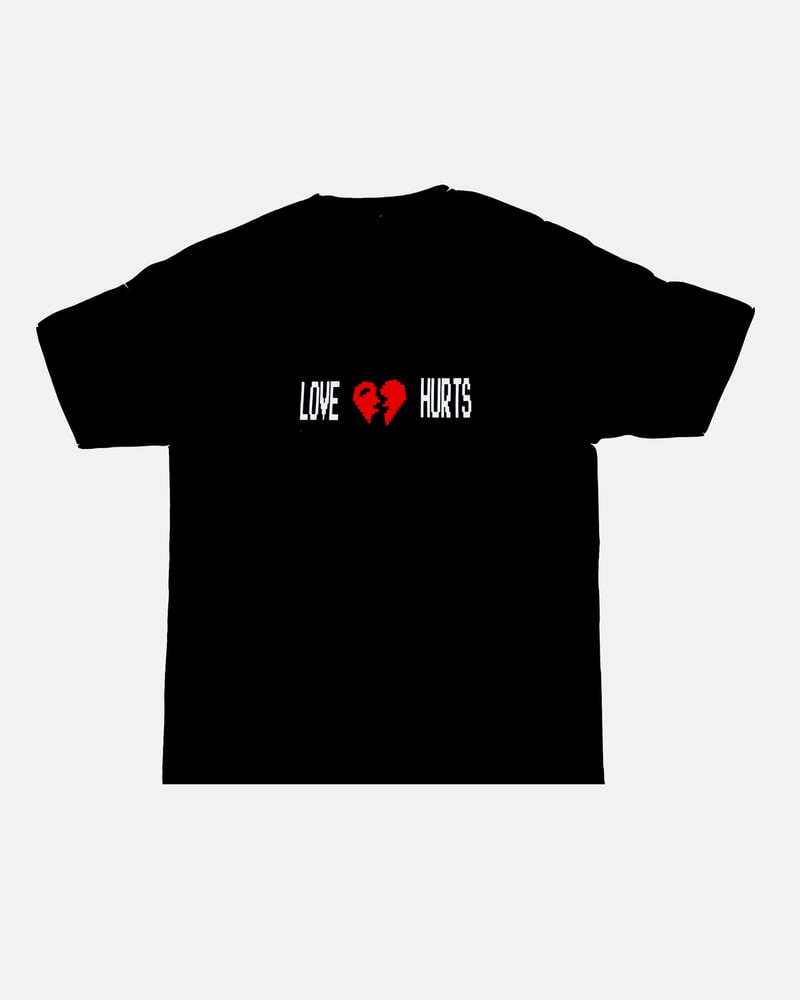 Image of The Black "Love 💔 Hurts" T-Shirt