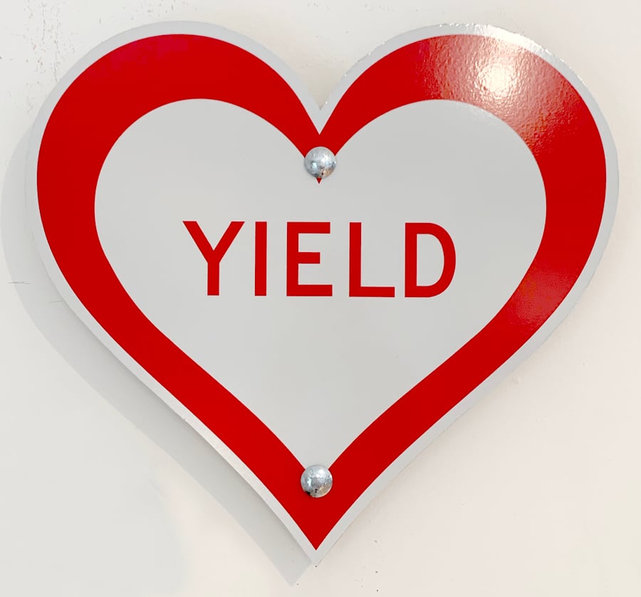Image of 12" YIELD Heart (Signed)