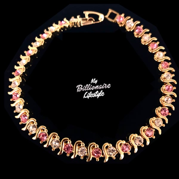 Image of Pink and Bling stones bracelet 