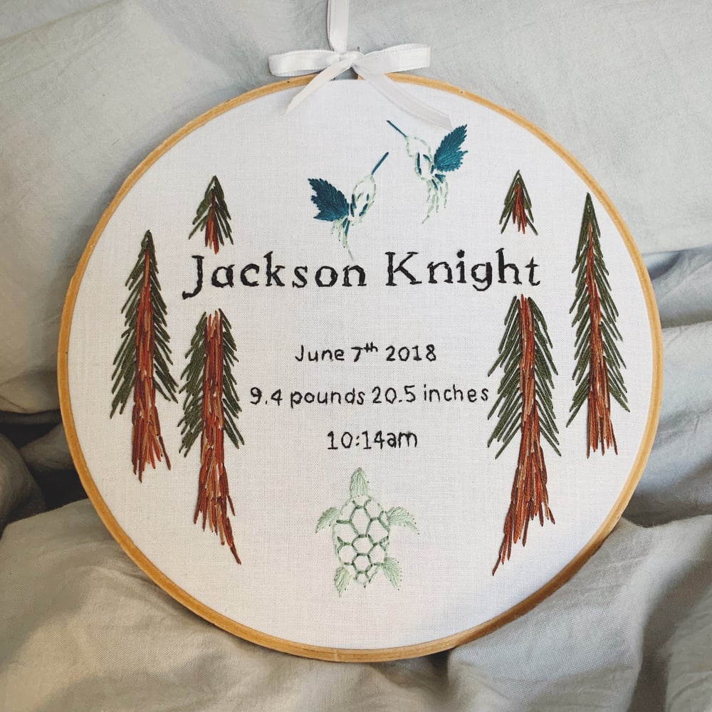 Image of Custom Baby Name Stitch
