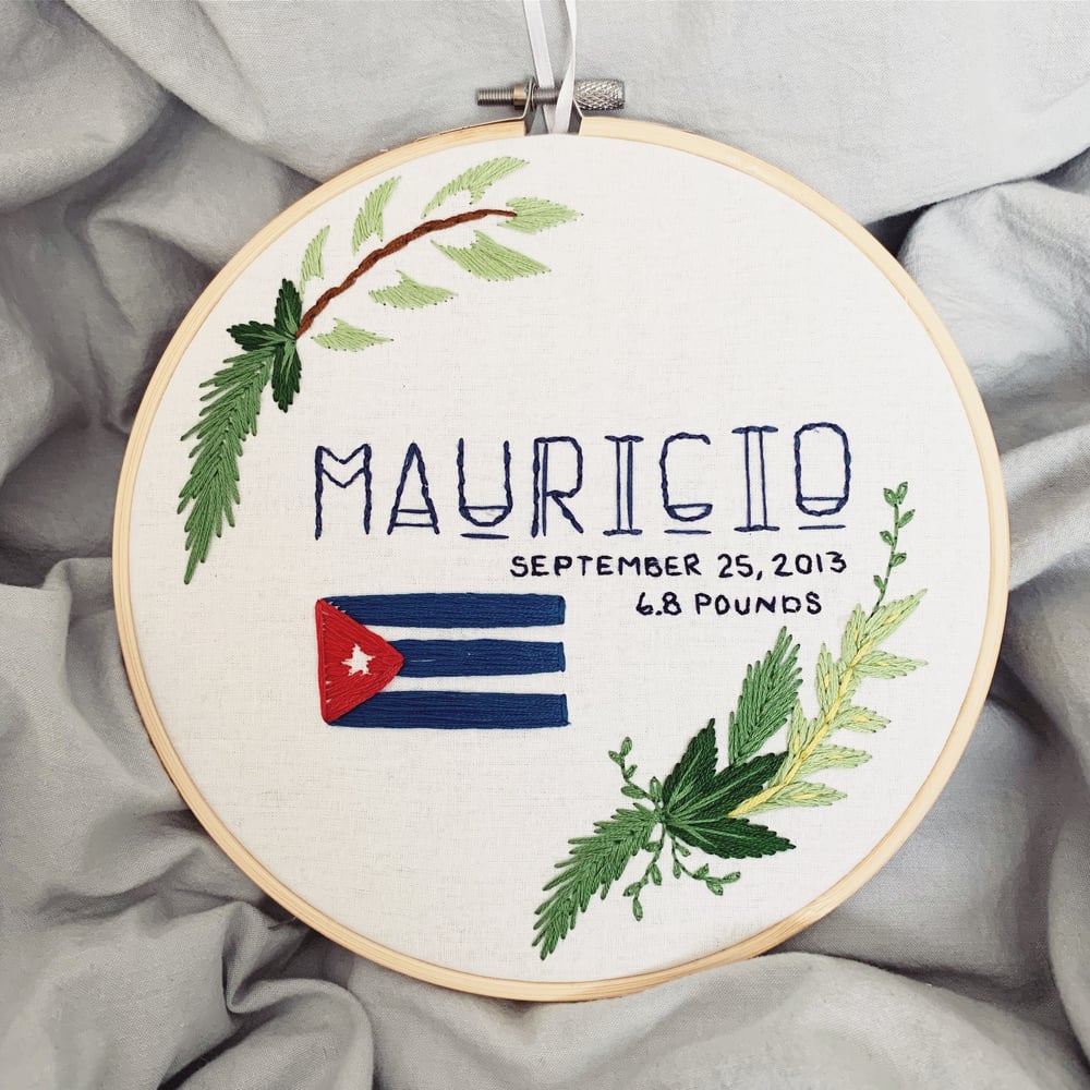 Image of Custom Baby Name Stitch