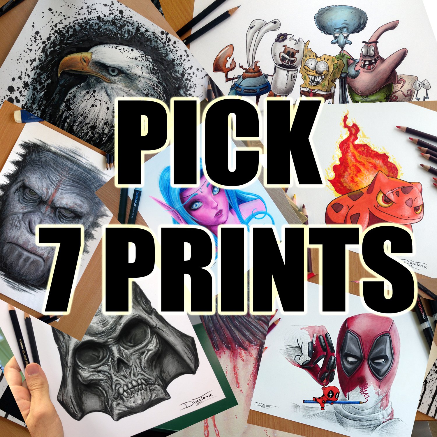 Image of PICK 7 PRINTS YOURSELF 