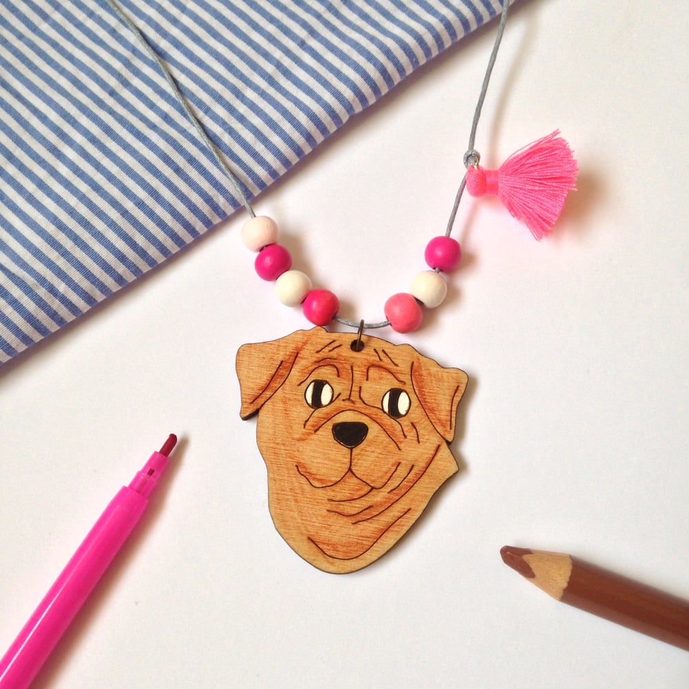 Image of 'Pugtastic' DIY Dog necklace