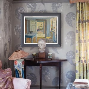 Image of Mid-century, Swedish Oil, 'The Little House'