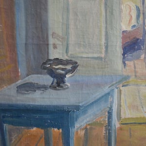 Image of Mid-century, Swedish Oil, 'The Little House'