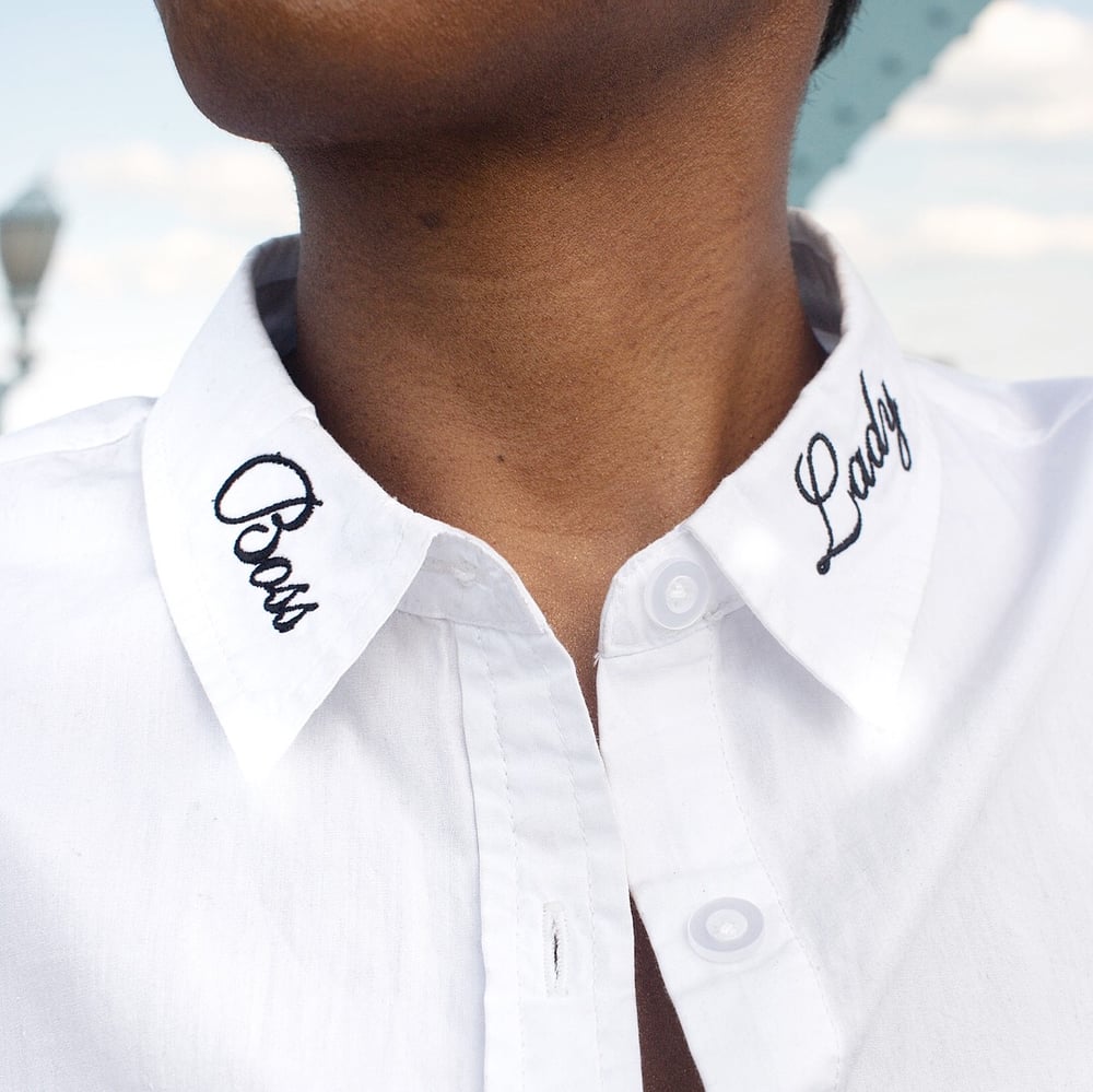 ‘Boss Lady’ Business Shirt (CROPPED)