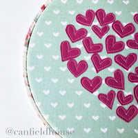 Image 2 of 8” Heart of Heart Hoop with floral wrap