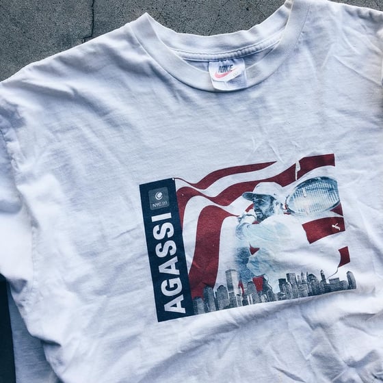 Image of Original 1999 Nike US Open Agassi Tee.