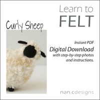 Image 1 of PDF Curly Sheep Felting Instructions