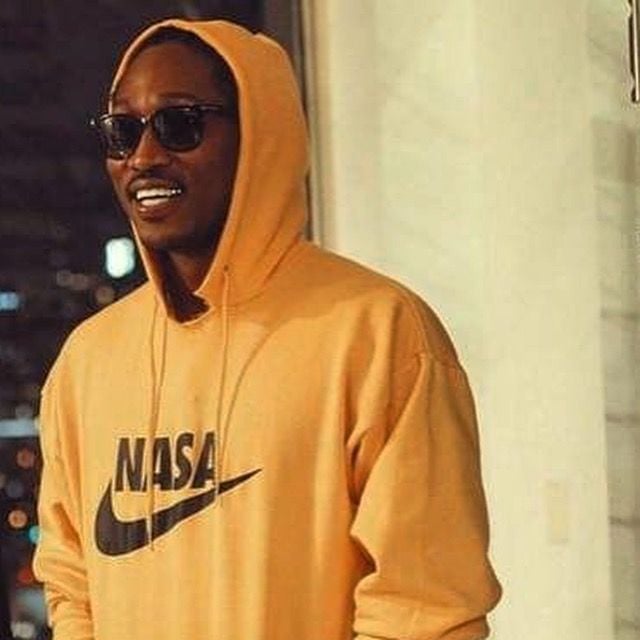 Image of NASA swoosh hoodie by SCOTTO as seen on FUTURE in VIBE