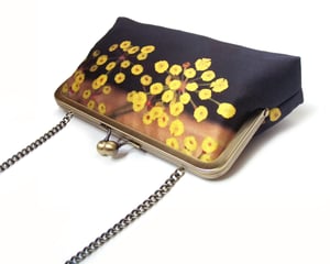 Image of Yellow flower clutch bag 