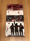 The Holy Trinity - Manchester United original art panited on wood 40 x 20 cms