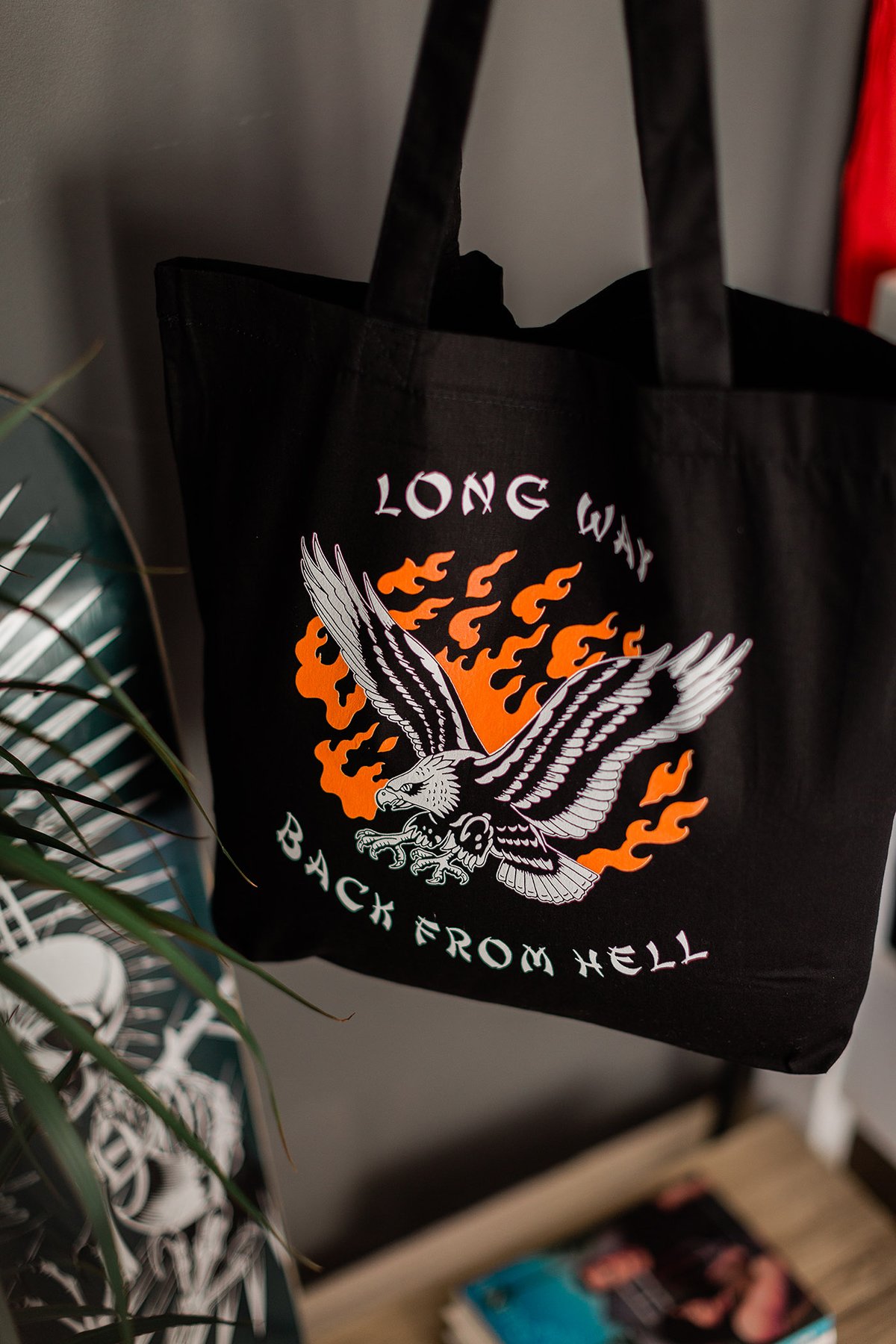 Image of 'Long Way Back From Hell' - Babe Cave x Jaca Tattoo - Canvas Tote Bag