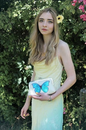 Image of Blue morpho butterfly clutch bag 