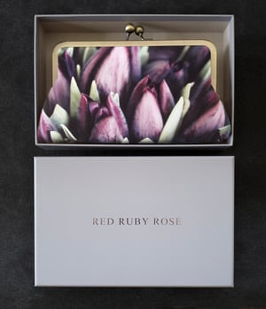 Image of Purple tulips clutch bag 