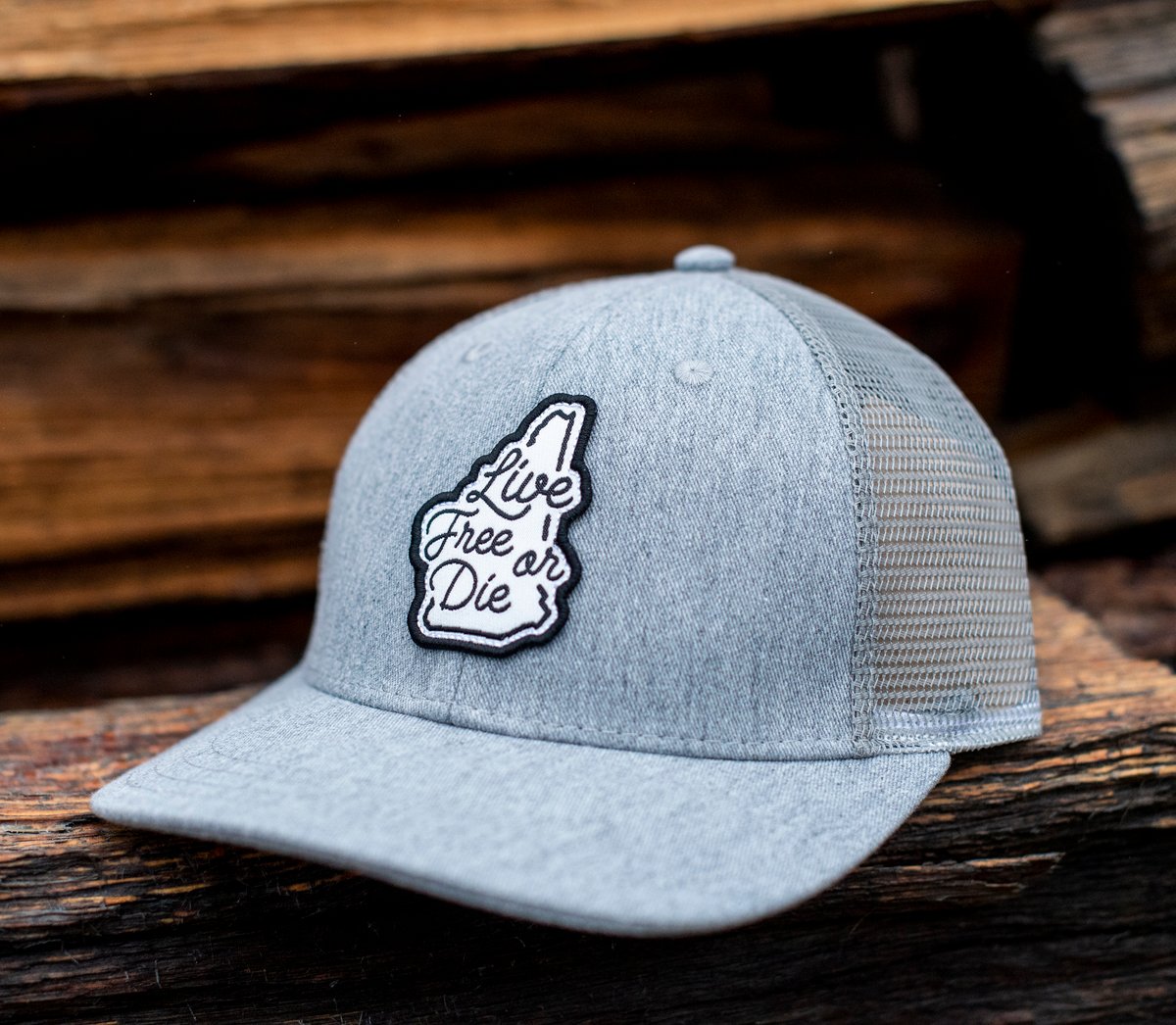 Grey LFOD Cursive Hat | New Hampshire Apparel