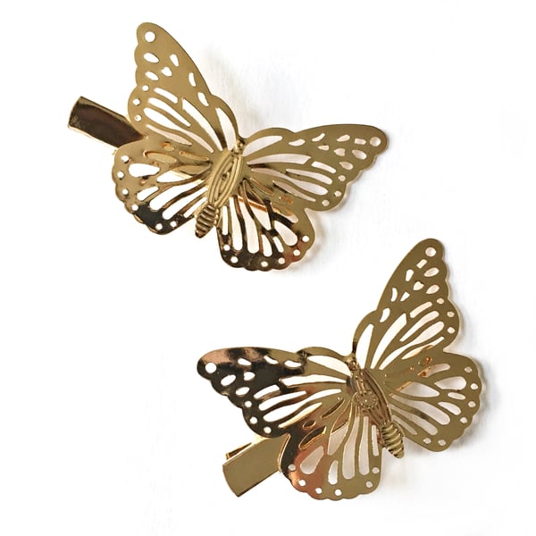 Image of Butterfly Hair Clips (Pair)