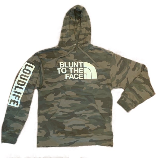 Image of Blunt to the face hoodie Camo (glow)