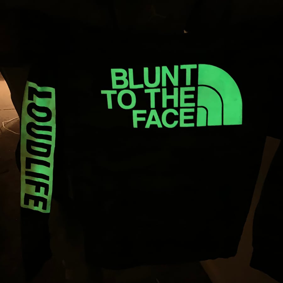 Image of Blunt to the face hoodie Camo (glow)