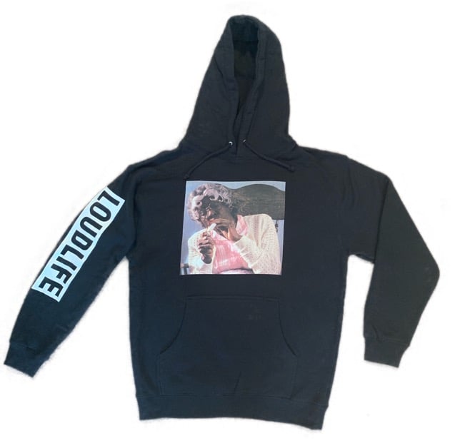 Image of Smoking Grandma Hoodie (Black)