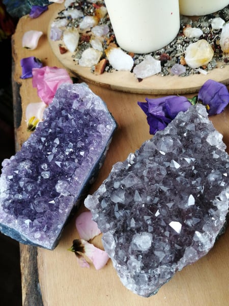 Image of Raw Amethyst Druzy Large Free Standing Specimen 