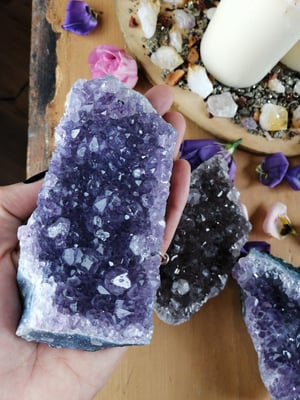 Image of Raw Amethyst Druzy Large Free Standing Specimen 