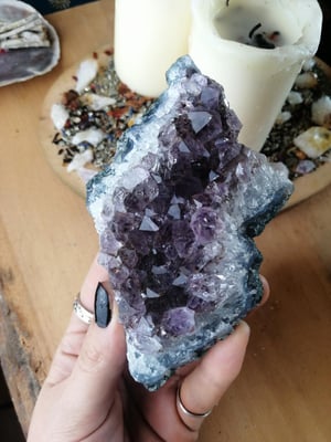 Image of Raw Amethyst Druzy Large Free Standing Specimen 