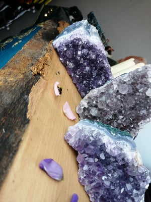 Image of Raw Amethyst Druzy Large Free Standing Specimen 