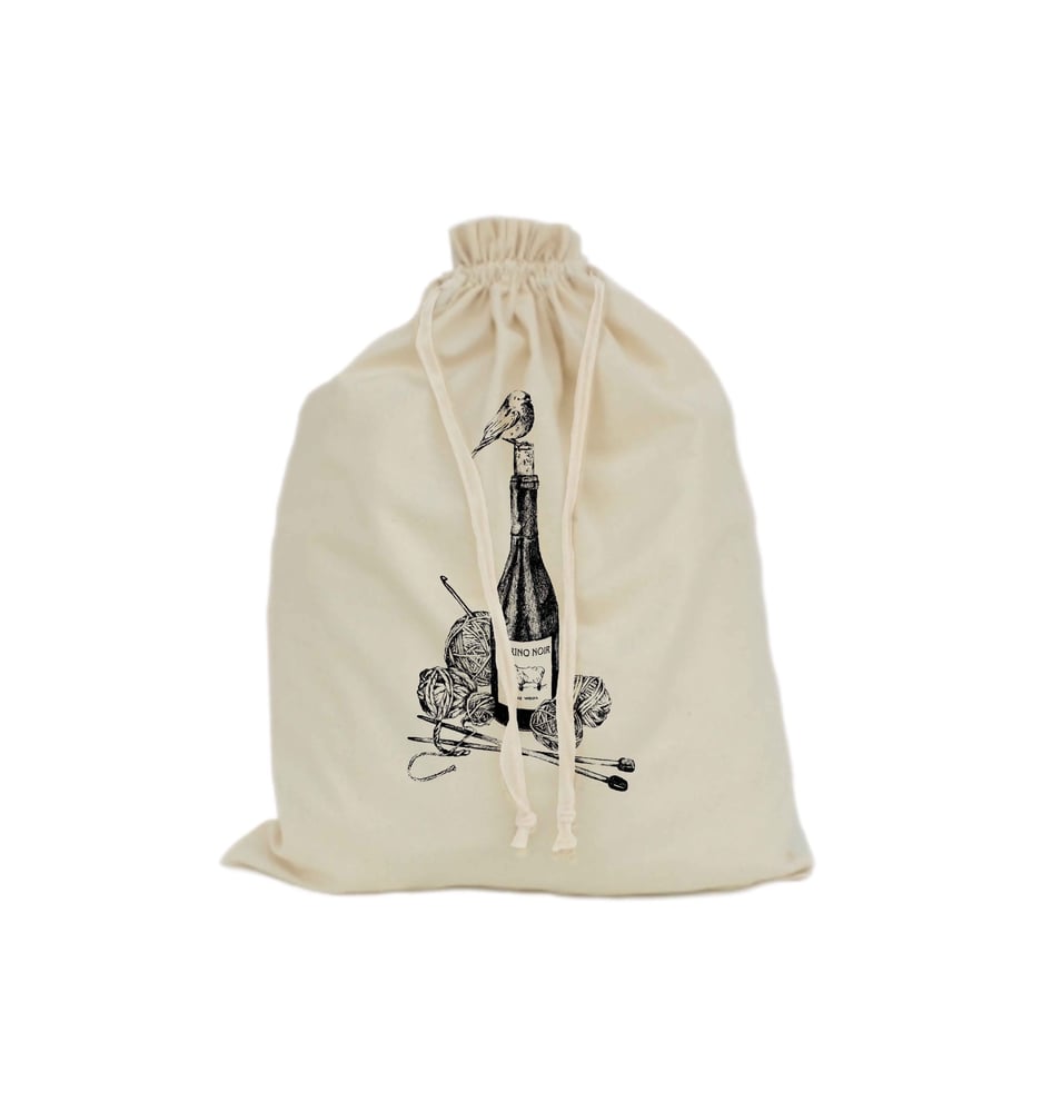 Image of Merino Noir Wool + Wine Project Bag