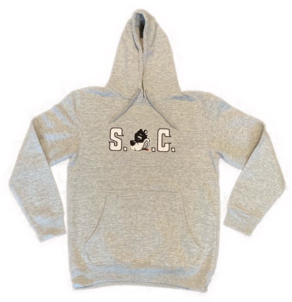 Image of Loudlife Louie Pullover hoodie  Heather grey (Appliqué logo)