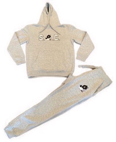 Image of Loudlife Louie Sweatsuit heather grey (Appliqué logo)