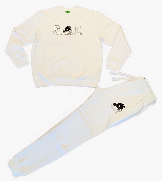 Image of Loudlife Sweatsuit white (Appliqué logo)