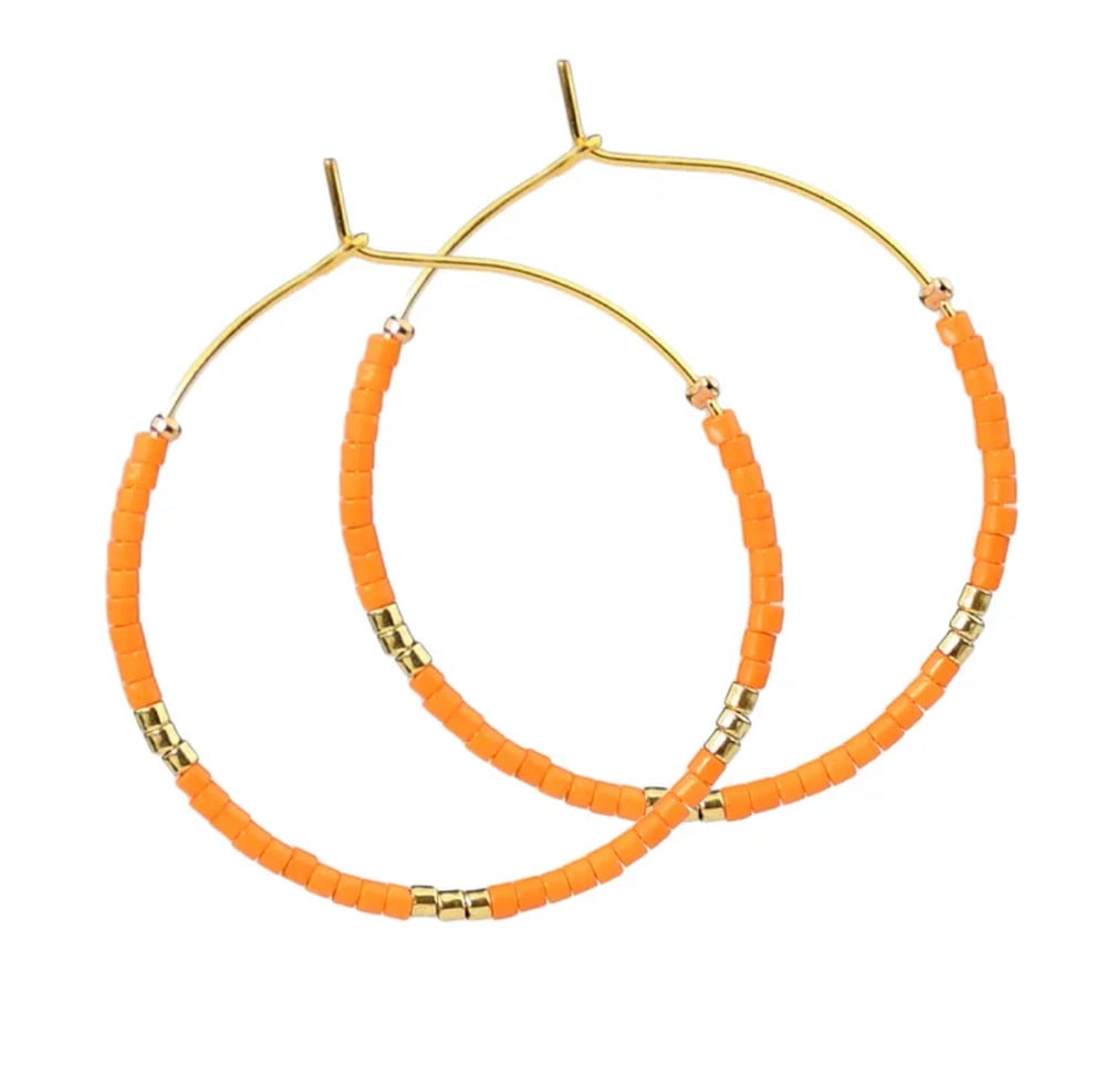 Image of  Vacation  Simple Style Classic Small Hoops
