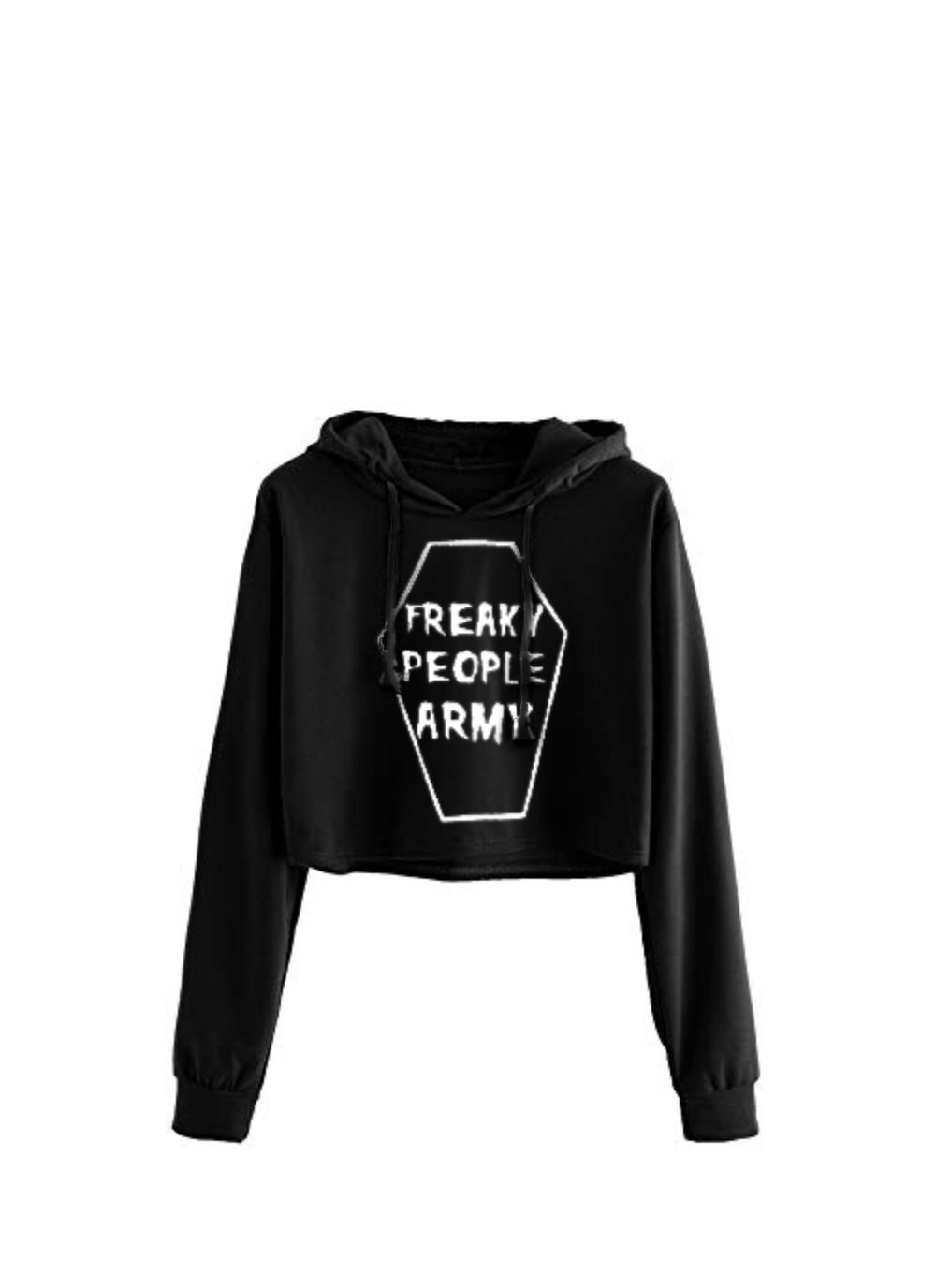 Freaky People Army Cropped Hoodie 