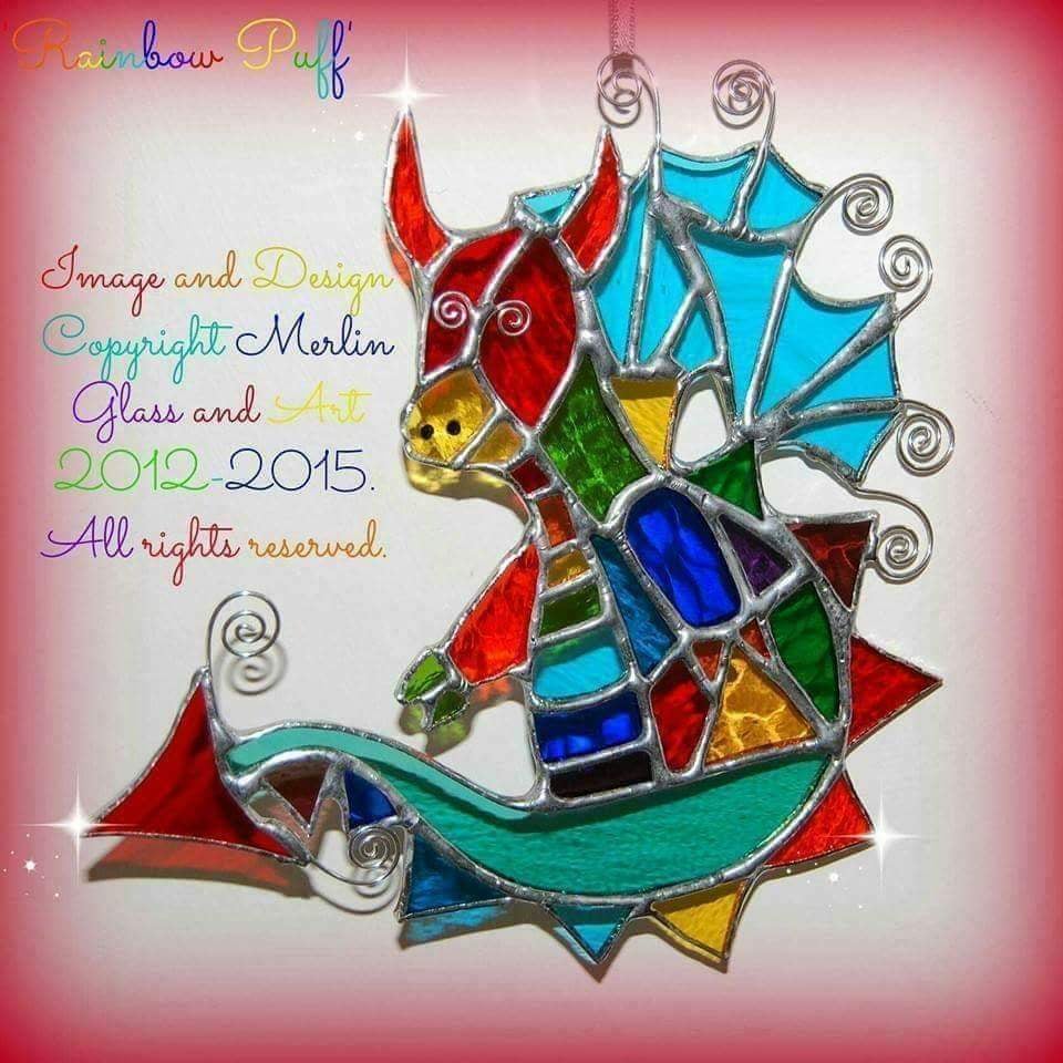 Image of Puff the Rainbow Dragon - Made to order