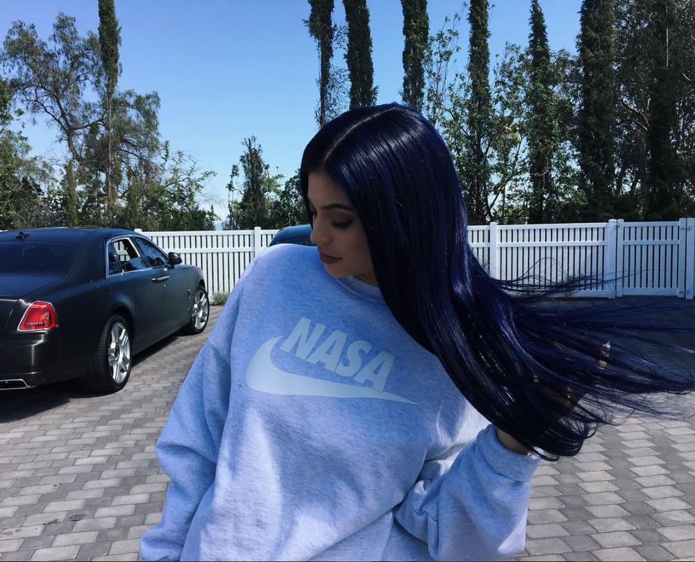 Image of NASA swoosh sweatshirt by SCOTTO as seen on KYLIE JENNER