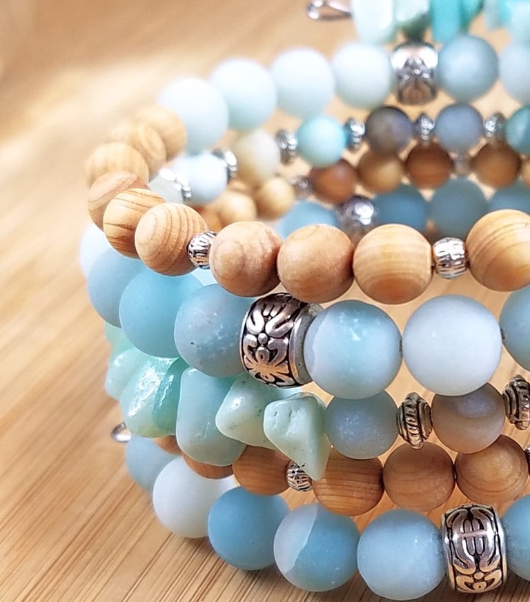 Spring Statement Bracelet in Aqua Image 2