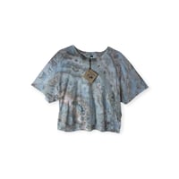 Image 1 of L Crop Tee in Soft Muted Agate Ice Dye