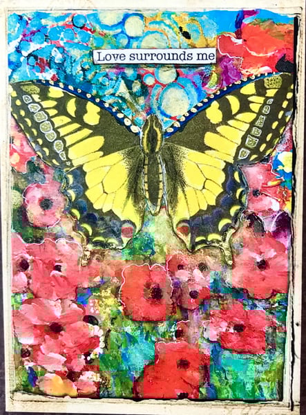 Image of 4”x5.5” Greeting Card, Love Surrounds Me